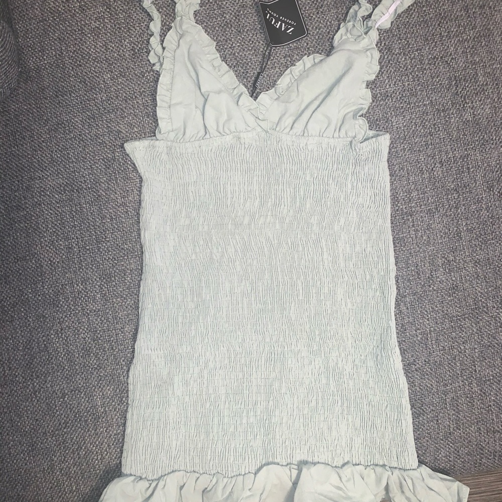 ZAFUL Smocked Ruffled Bodycon Dress - Picture 7 of 7